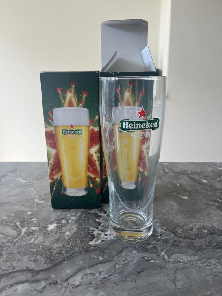 Heineken bierglazen - NIEUW, Verzamelen, Glas en Borrelglaasjes, Ophalen of Verzenden, Nieuw, Bierglas