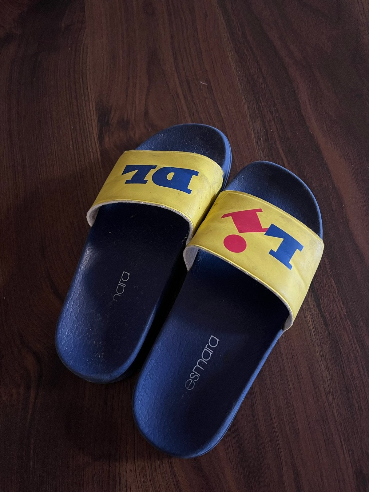 LIDL badslippers maat 36, Kleding | Dames, Ophalen of Verzenden, Gedragen, Blauw, Slippers