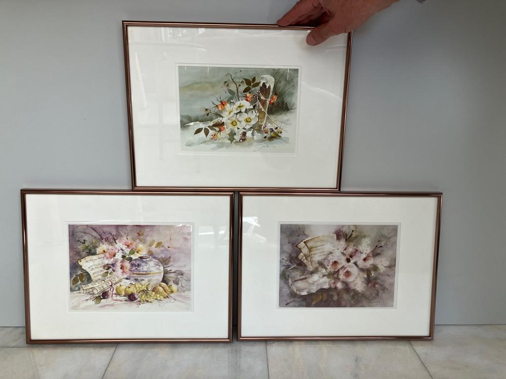 3 traps schilderijen Jan Kooistra, Ophalen, Minder dan 50 cm, Gebruikt, Tekening