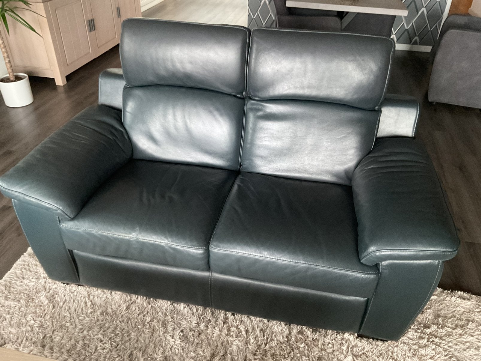 PRACHTIGE 2 ZITS LEREN BANK, Ophalen, 150 tot 200 cm, Tweepersoons, Leer