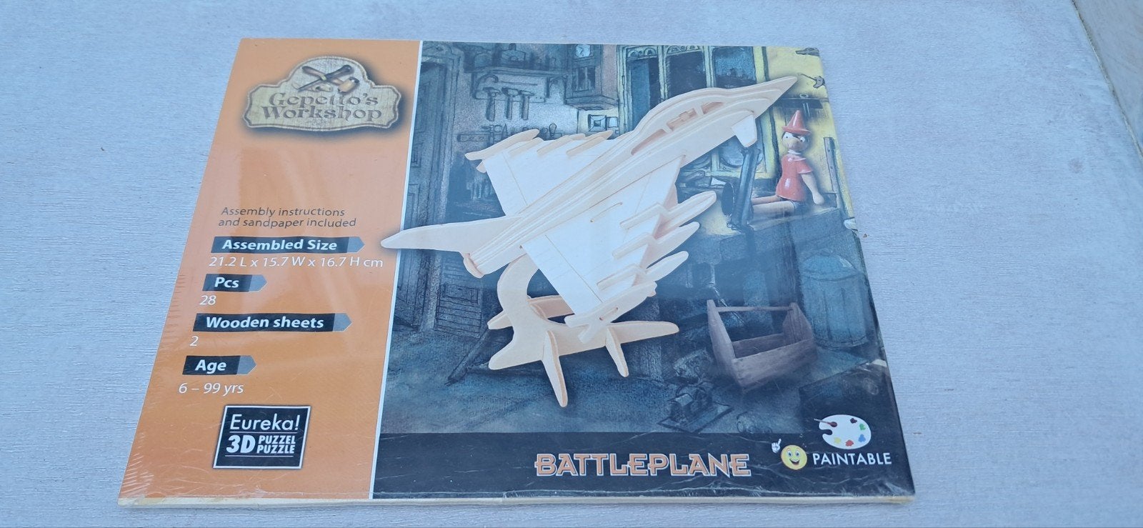 Houten 3D Puzzel Vliegtuig - Battleplane, Hobby en Vrije tijd, Overige merken, Nieuw, Ophalen of Verzenden, Groter dan 1:72