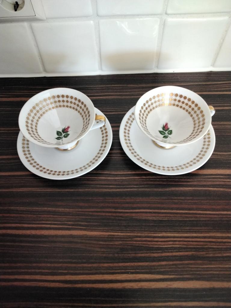 2 vintage thee kop en schotels Winterling Kirchenlamitz, Ophalen of Verzenden
