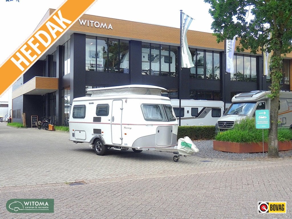 Eriba Touring Legend 542 Mover +unico luifel, Caravans en Kamperen, 4 tot 5 meter, Eriba, Reservewiel, 2 aparte bedden