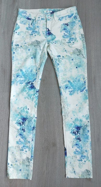DENHAM Zomerse "Wolkjes" Broek/ Pantalon maat 27/32, Overige kleuren, Ophalen of Verzenden, Zo goed als nieuw, W27 (confectie 34) of kleiner