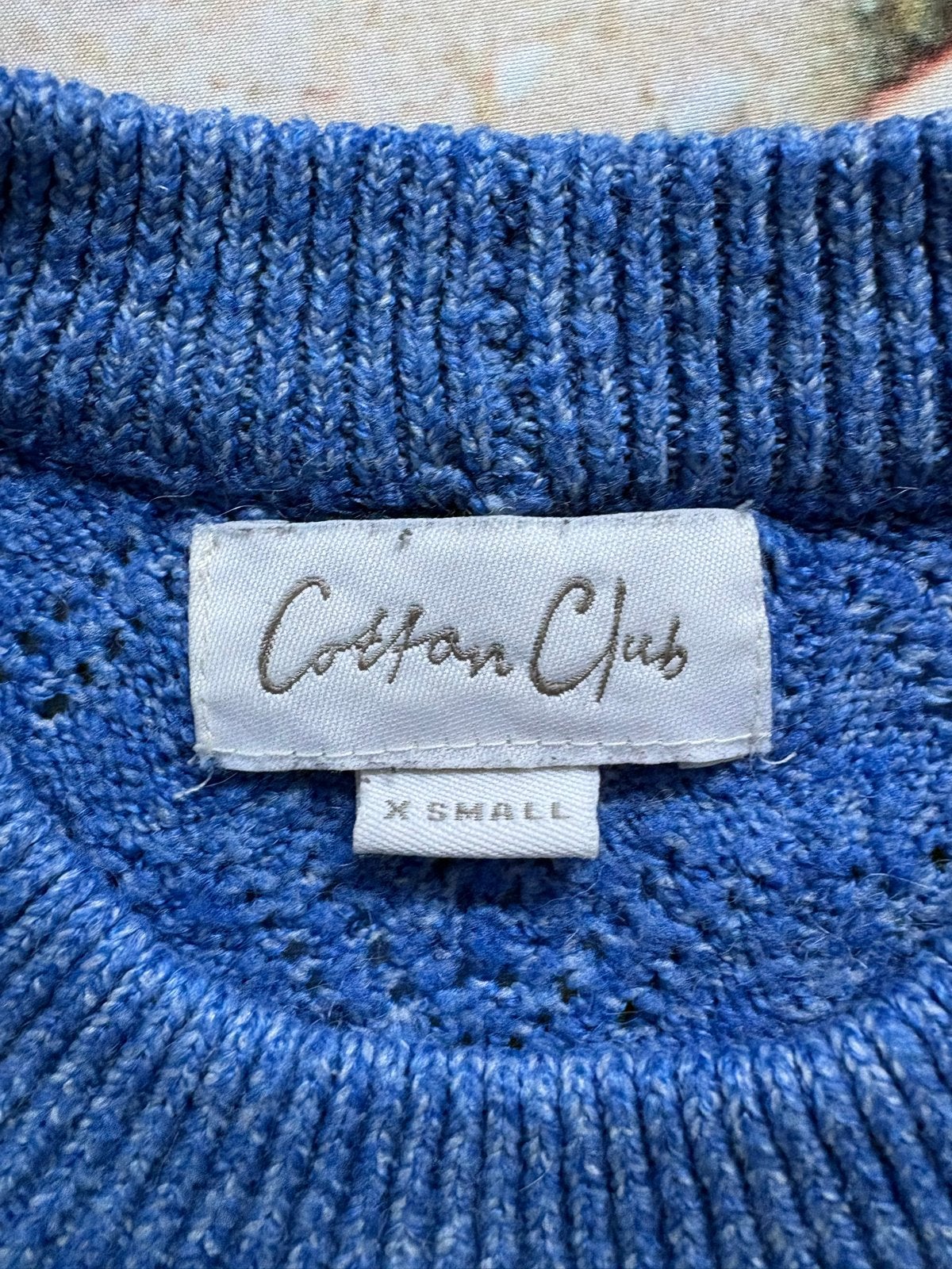Cotton Club Blauwe Trui - Maat XS, Ophalen of Verzenden, Zo goed als nieuw, Maat 34 (XS) of kleiner, Blauw