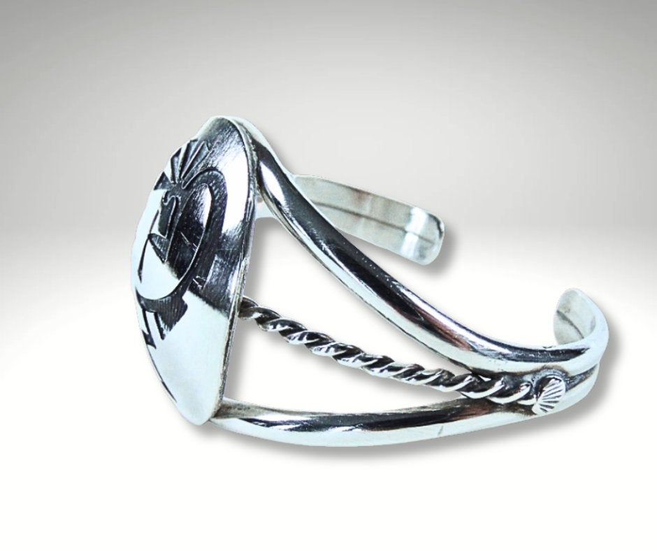 Zeldzame zilveren NAVAJO Tom Sam KOKOPELLI  armband!, Verzenden, Zo goed als nieuw, X, Zilver