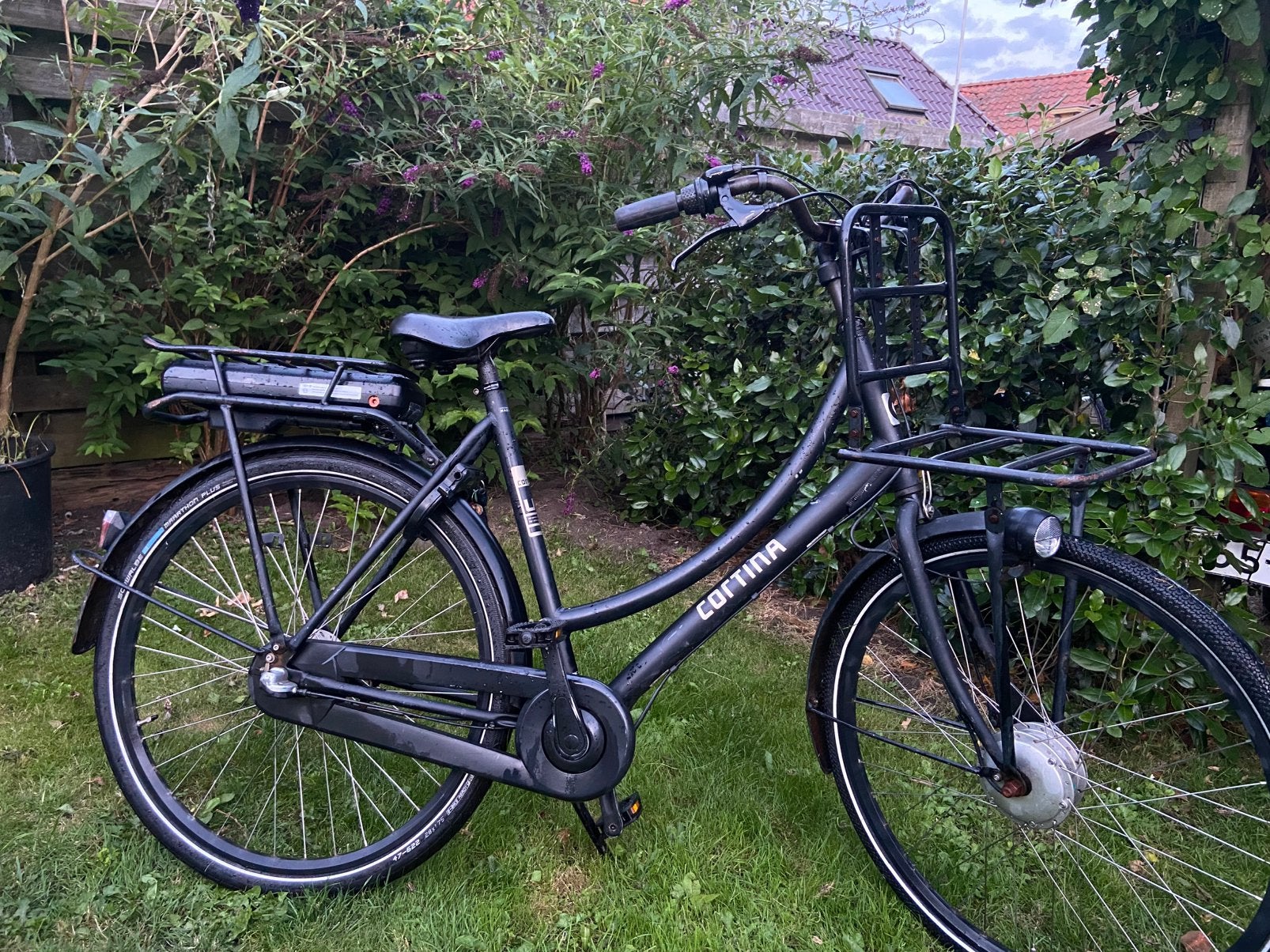 Elektrische Cortina fiets zwart, Ophalen, Gebruikt, 47 tot 51 cm, Cortina
