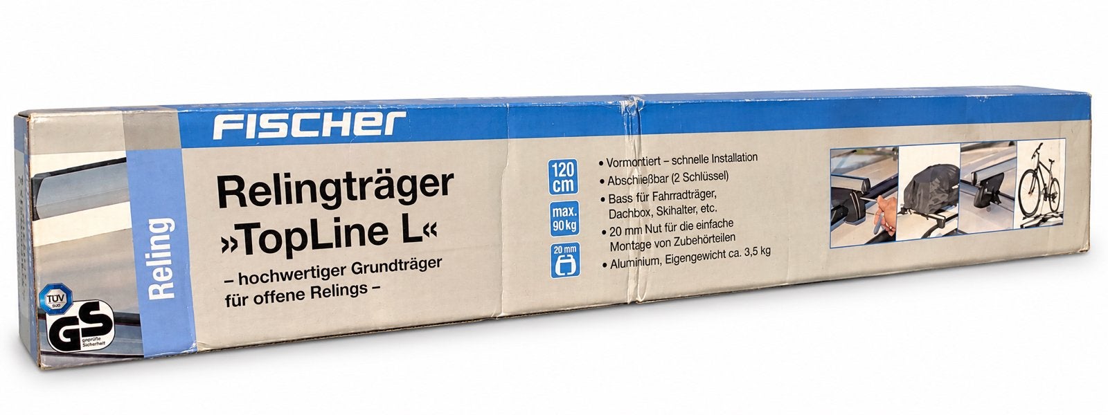 Fischer TopLine L dakdragers 120 cm - in doos, Ophalen, Gebruikt