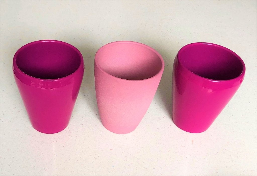 Set mooie BLOEMPOT 2x cyclaam 1x roze - Bloempotten 17 cm, Tuin en Terras, Bloempotten, Rond, Ophalen of Verzenden, Zo goed als nieuw