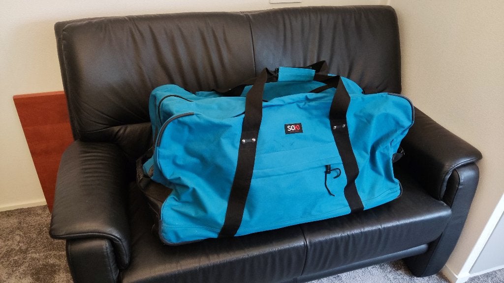 Grote weekendtas, Sieraden, Tassen en Uiterlijk, Tassen | Reistassen en Weekendtassen, Wieltjes, 30 cm of meer, Gebruikt, Blauw
