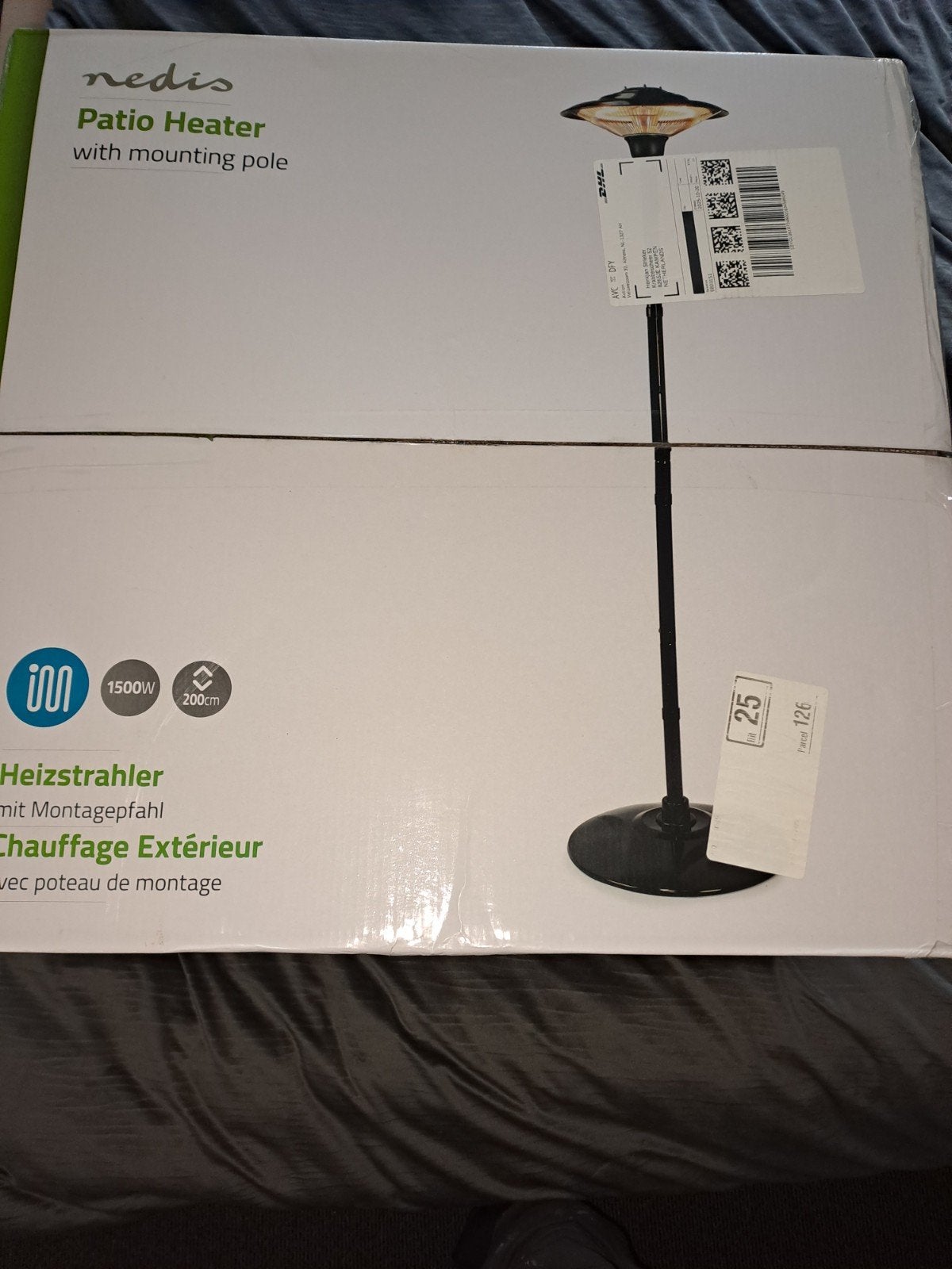 Een nedis terras heater, Tuin en Terras, Terrasverwarmers, Ophalen, Nieuw