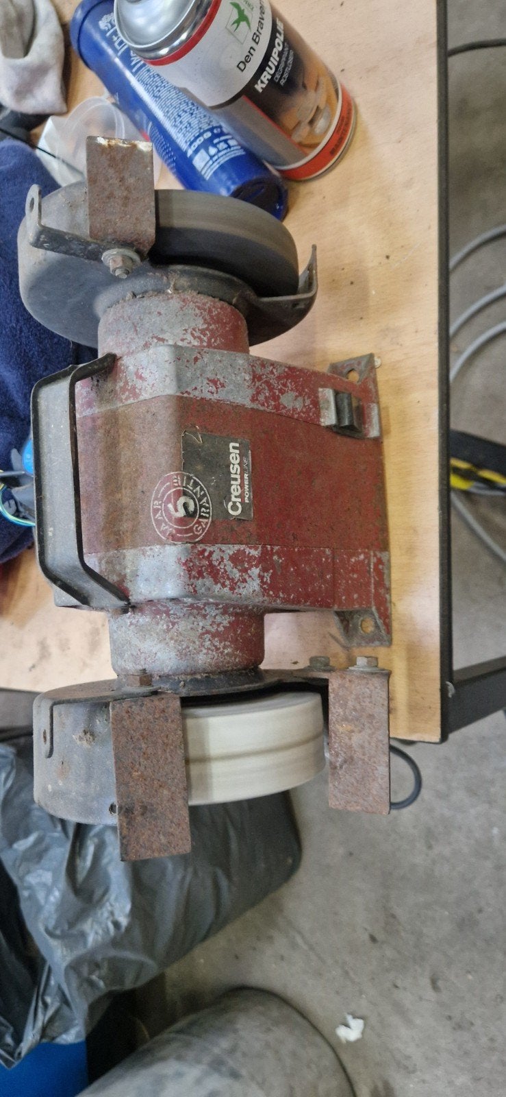 Creusen Slijpsteen / Werkbankslijpmachine, Doe-het-zelf en Verbouw, Ophalen, Gebruikt, Minder dan 700 watt, Werkbankslijpmachine