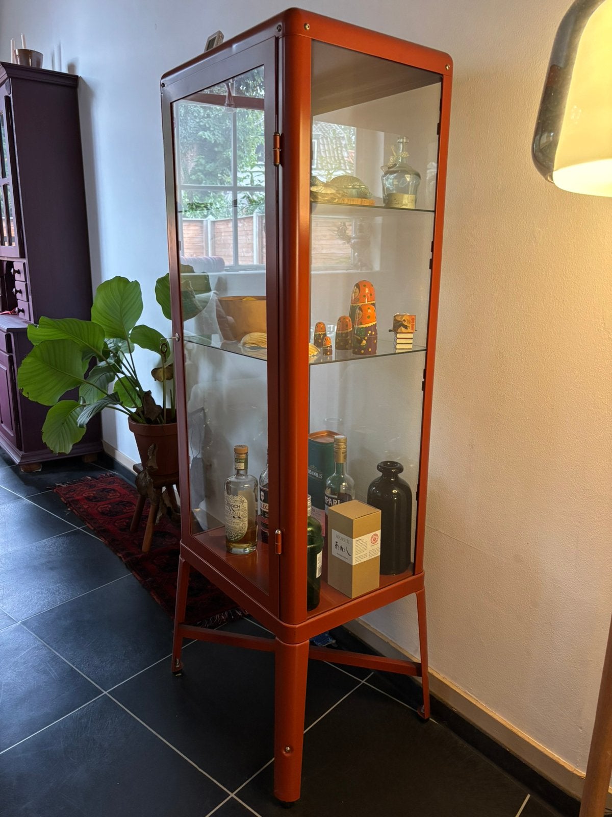 Glazen vitrine of dranken kastje, Ophalen, Gebruikt, 50 tot 100 cm, 150 tot 200 cm