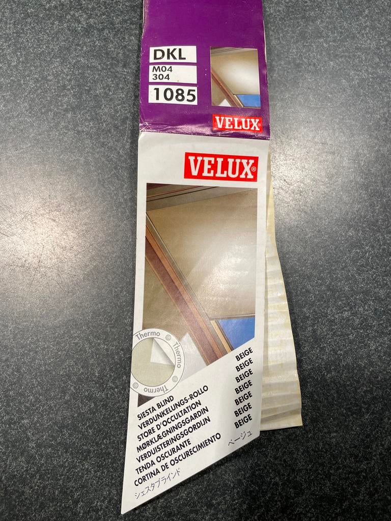 Velux verduisterend rolgordijn DKL M04 304 1085 beige, Ophalen, Beige, Nieuw, 50 tot 100 cm