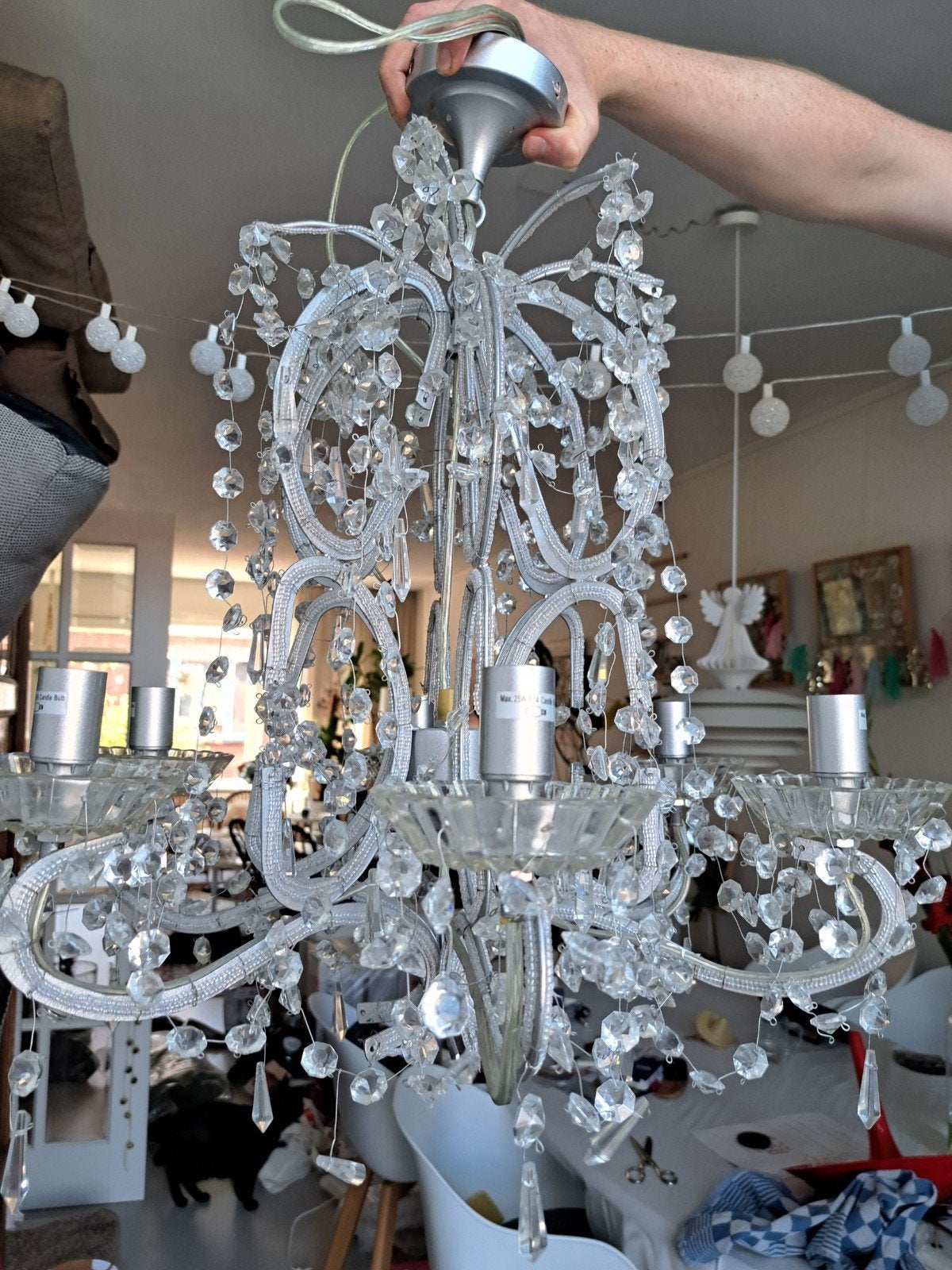 Kroonluchter kristal, Ophalen