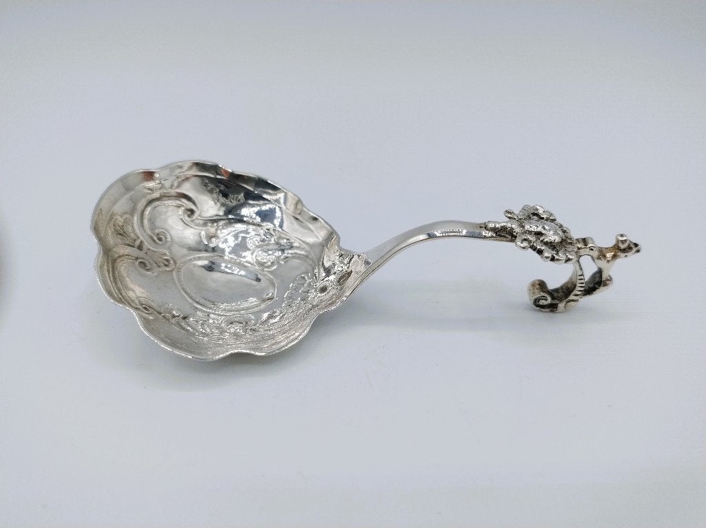 Zilveren roomlepel, E. Elgersma, Leeuwarden, ca. 1740, Antiek en Kunst, Antiek | Goud en Zilver, Verzenden, Zilver