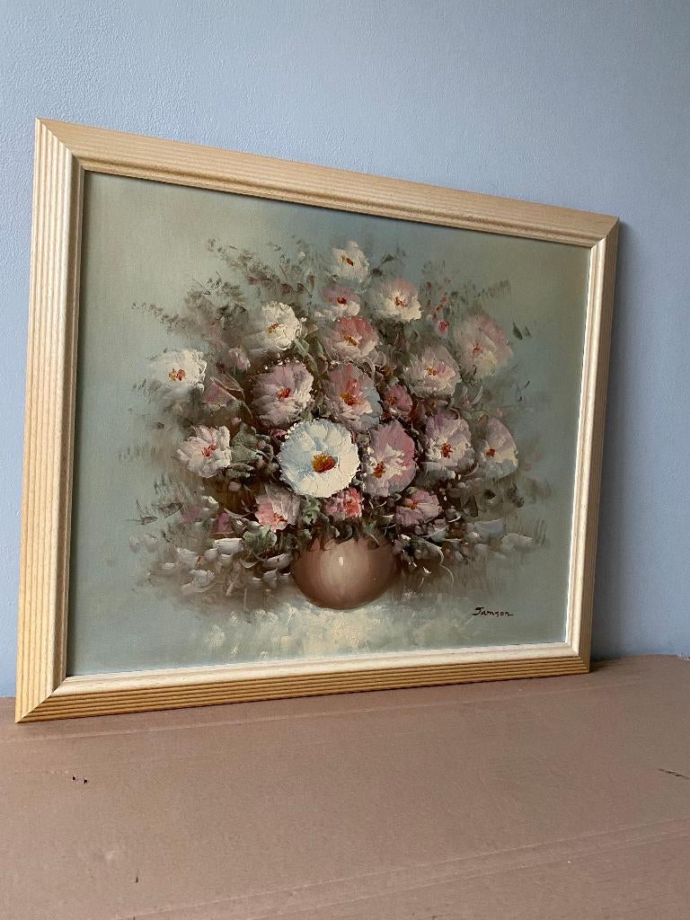 Bloemen schilderij. Samson, Antiek en Kunst, Ophalen of Verzenden