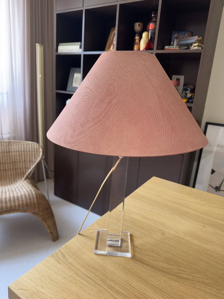Vintage tafellamp plexiglas, Overige materialen, Gebruikt, Vintage, Schemerlamp