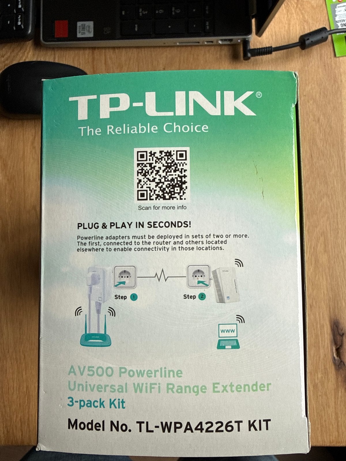 TP-Link AV500 Powerline Universal WiFi Range Extender 3-pack, Ophalen of Verzenden, Zo goed als nieuw