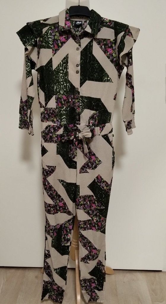 JM jumpsuit met abstracte print, maat 134/ 140, Overige typen, Meisje, Ophalen of Verzenden, Zo goed als nieuw