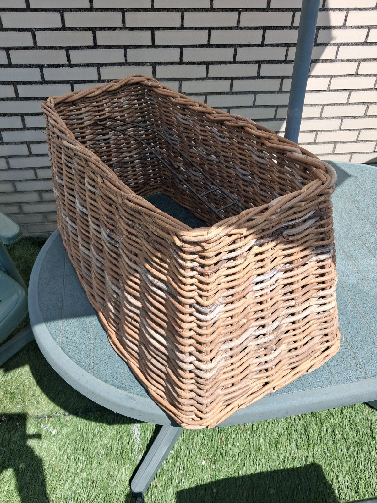 Grote rieten kap leuk voor in tuin hang, Gebruikt, Mand, Ophalen of Verzenden, Riet