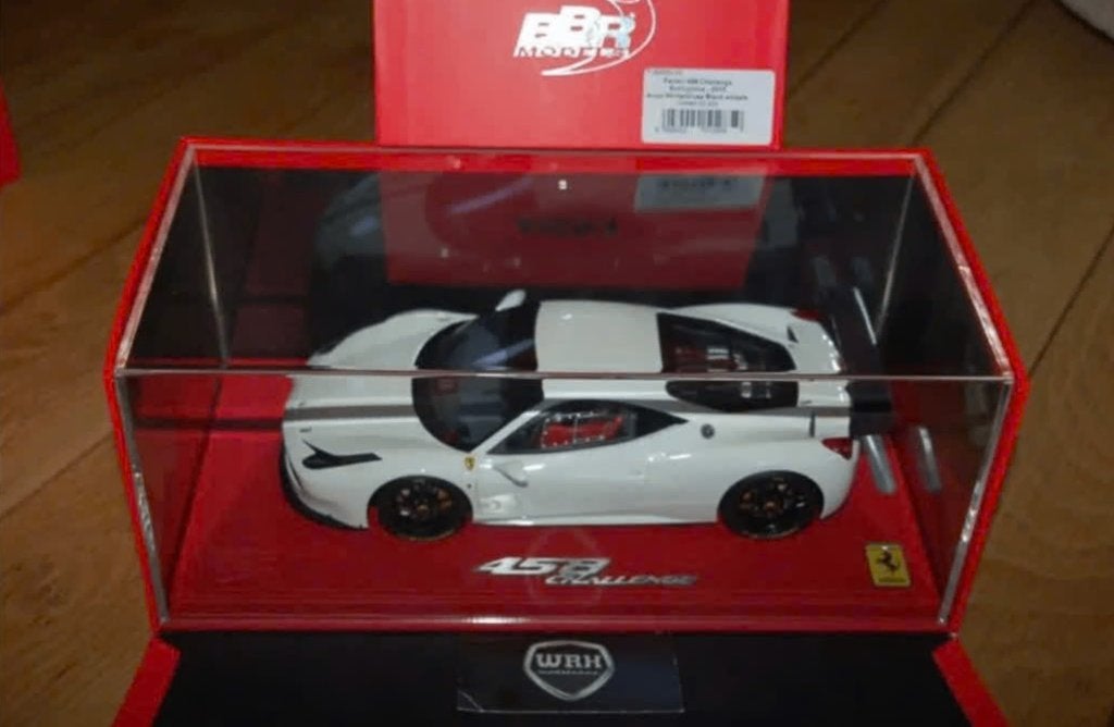 1:18 FERRARI 458 CHALLENGE white LTD 20 PCS BBR USED WRH, Verzenden, Zo goed als nieuw, Auto, Overige merken
