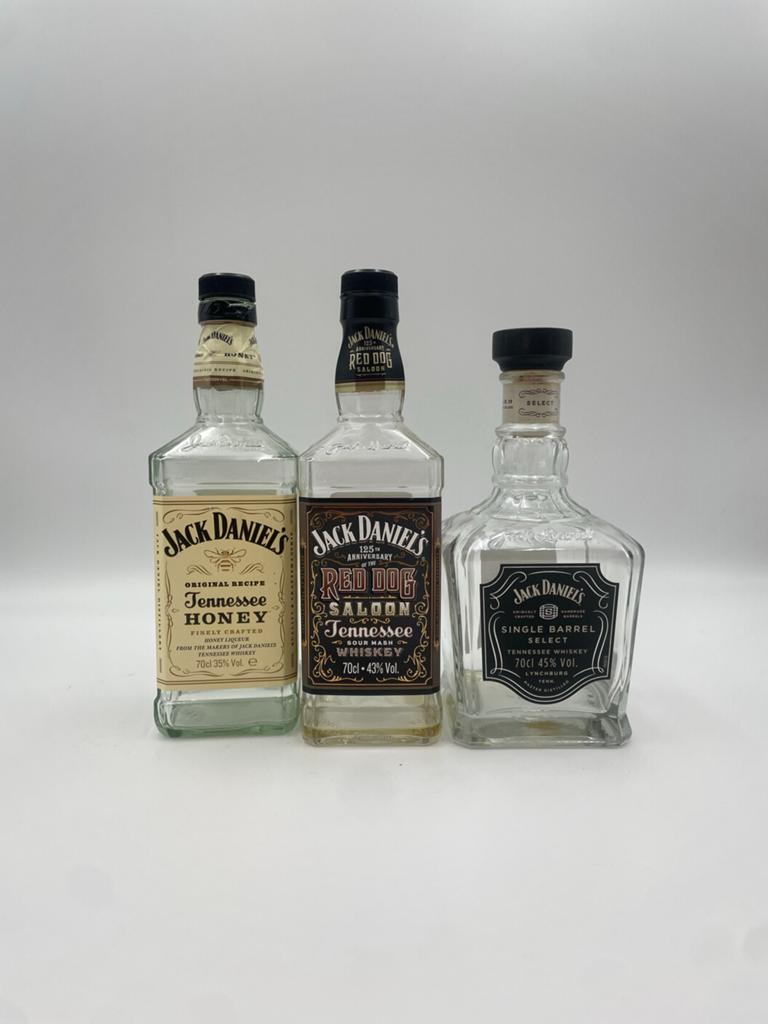 Lege Jack Daniel's flessen - Honey, Red Dog, Single Barrel, Ophalen of Verzenden, Gebruikt