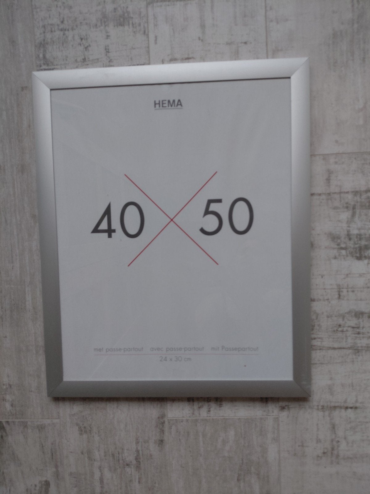 Hema fotolijst 40x50 cm zilverkleurig, Audio, Tv en Foto, Fotografie | Fotolijsten, Ophalen, Metaal, Standaard fotolijst, Zo goed als nieuw