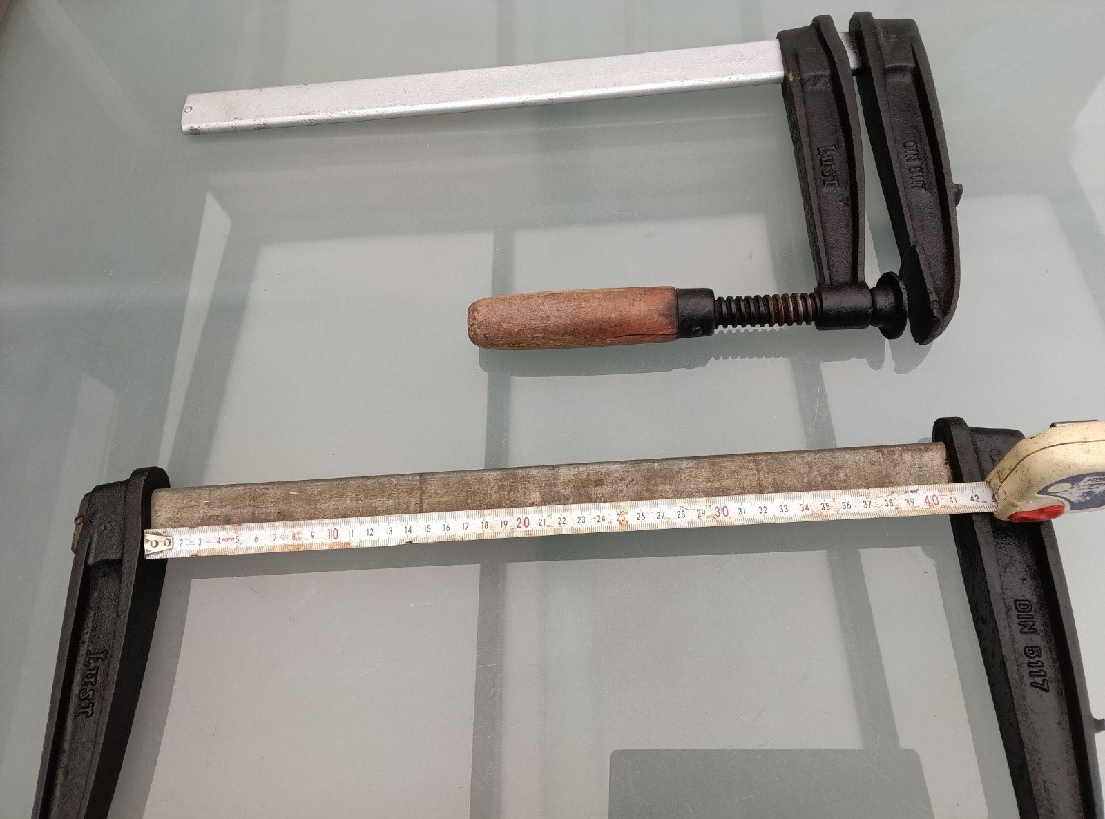 2x Grote Lijmklemmen Spanwijdte 41,5 cm, Ophalen, Gebruikt, Klem