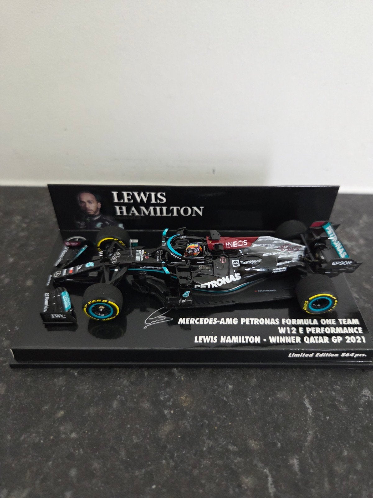 Lewis Hamilton Winner Qatar GP 2021 Limited edition 1:43, Ophalen of Verzenden, Nieuw, Auto, MiniChamps
