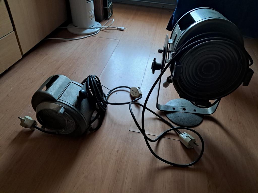Vintage Cremer Paris Studiolampen uit 1950 met statief, Ophalen