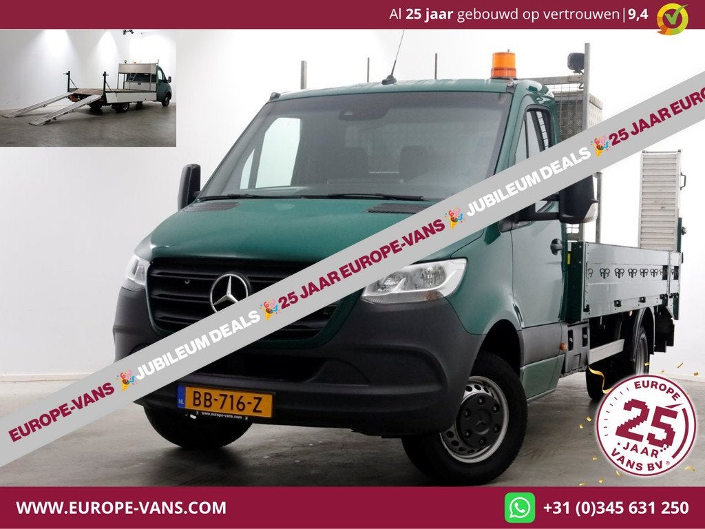 Mercedes-Benz Sprinter 516 CDI 163pk E6 Open Laadbak/Oprijwa, Auto's, Achterwielaandrijving, Parkeercamera, Euro 6, Mercedes-Benz