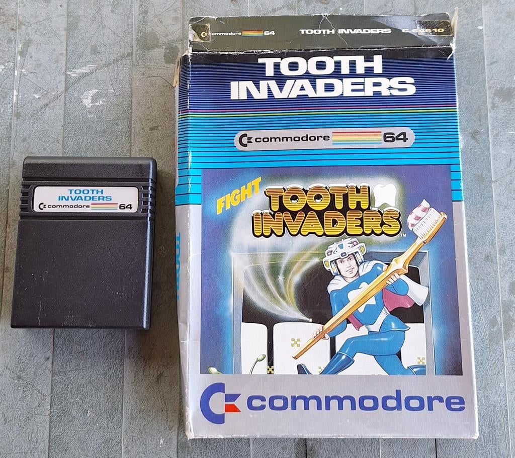 Commodore 64 spel Tooth Invaders, Spelcomputers en Games, Spelcomputers | Overige, Ophalen of Verzenden, Zo goed als nieuw