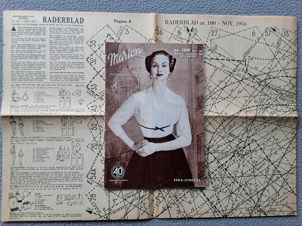 Marion kledingpatronen 1956, Ophalen of Verzenden, Gebruikt, Vrouw, Marion