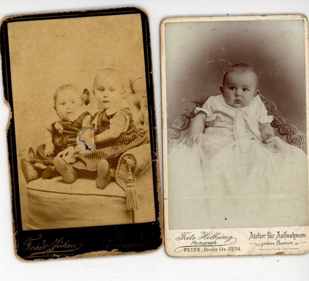 R51;  Twee gebruikte CDV foto's, Verzenden, Voor 1940, Gebruikt