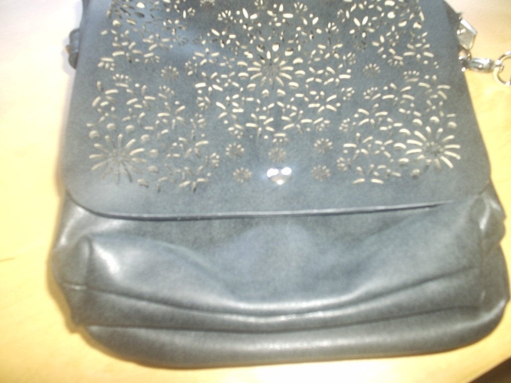blauw leren tas met mooie voorklep, Sieraden, Tassen en Uiterlijk, Ophalen of Verzenden, Zo goed als nieuw, Blauw, Overige typen