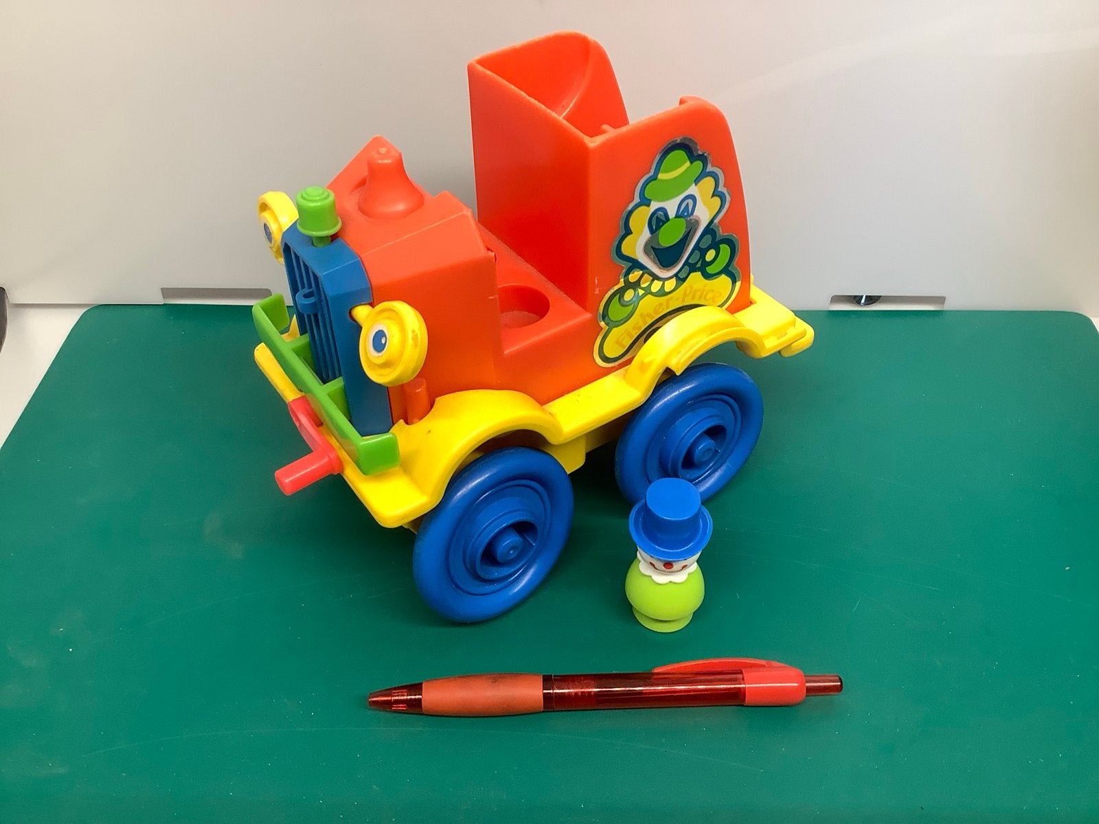 Vintage Fisher-Price Clown Car met figuur, Ophalen of Verzenden, Gebruikt
