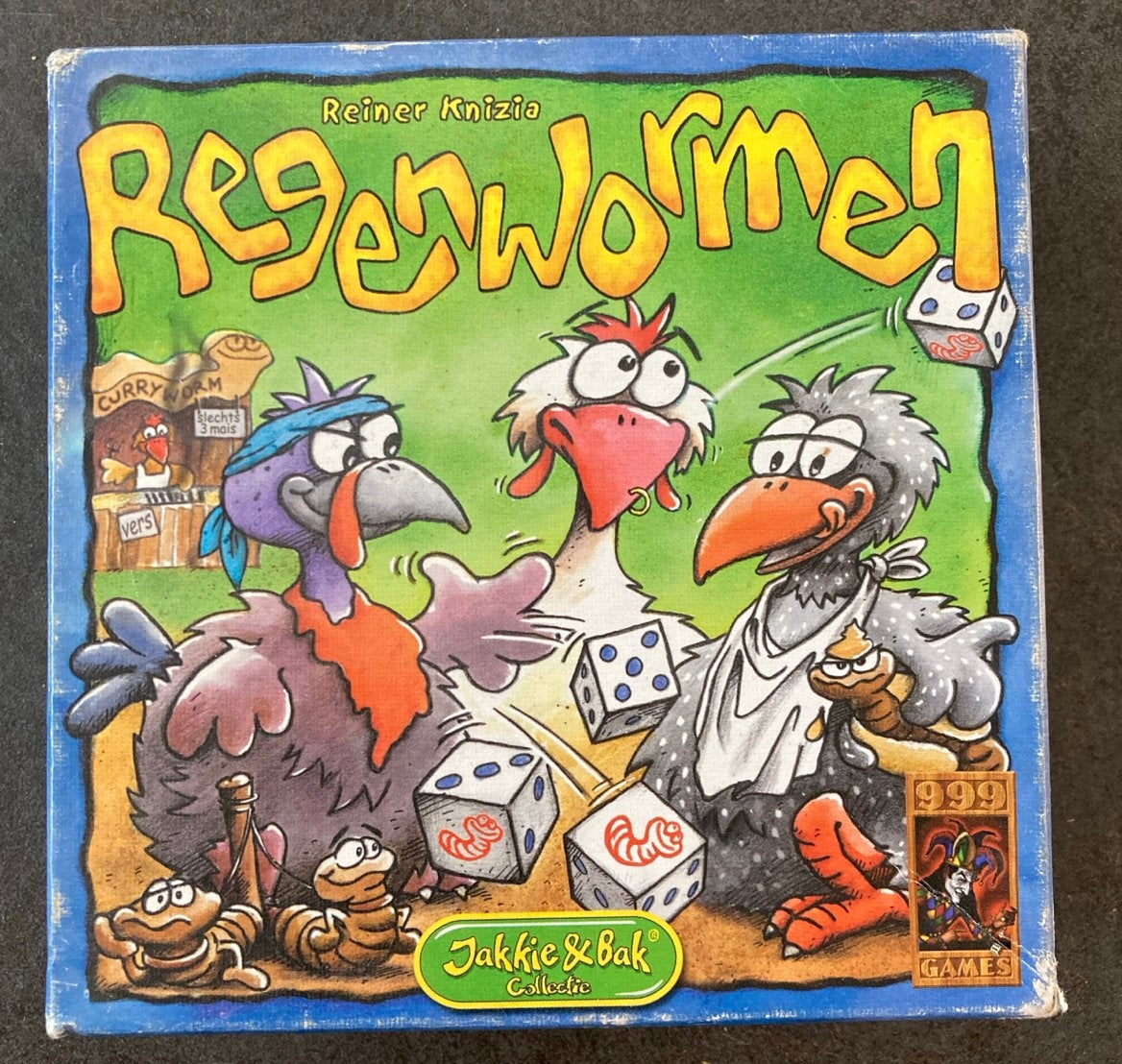 Regenwormen dobbelspel - Compleet en in goede staat, Vijf spelers of meer, Ophalen of Verzenden, Gebruikt