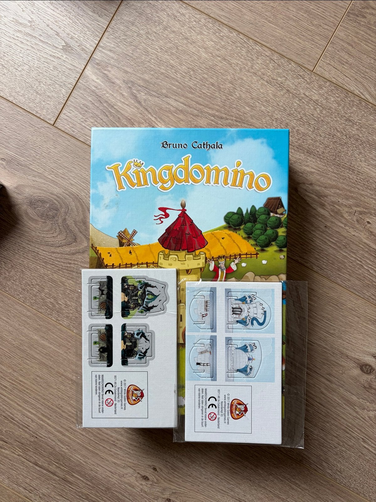 Kingdomino bordspel inclusief promo's, Een of twee spelers, Ophalen of Verzenden, Zo goed als nieuw