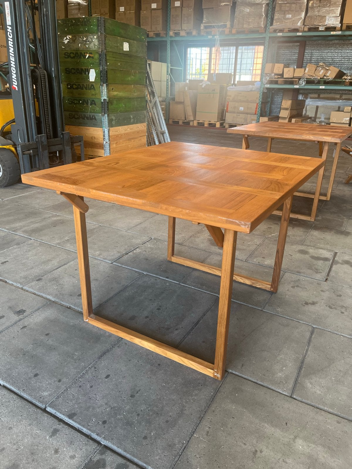 Teakhouten klaptafel - Samples, tegen elk aannemelijk bod, Huis en Inrichting, Ophalen, Gebruikt, 50 tot 100 cm, 100 tot 150 cm