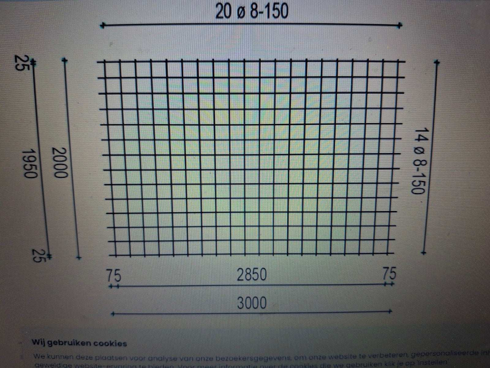 5 staalmatten 2 x 3 mtr, Doe-het-zelf en Verbouw, Ophalen of Verzenden