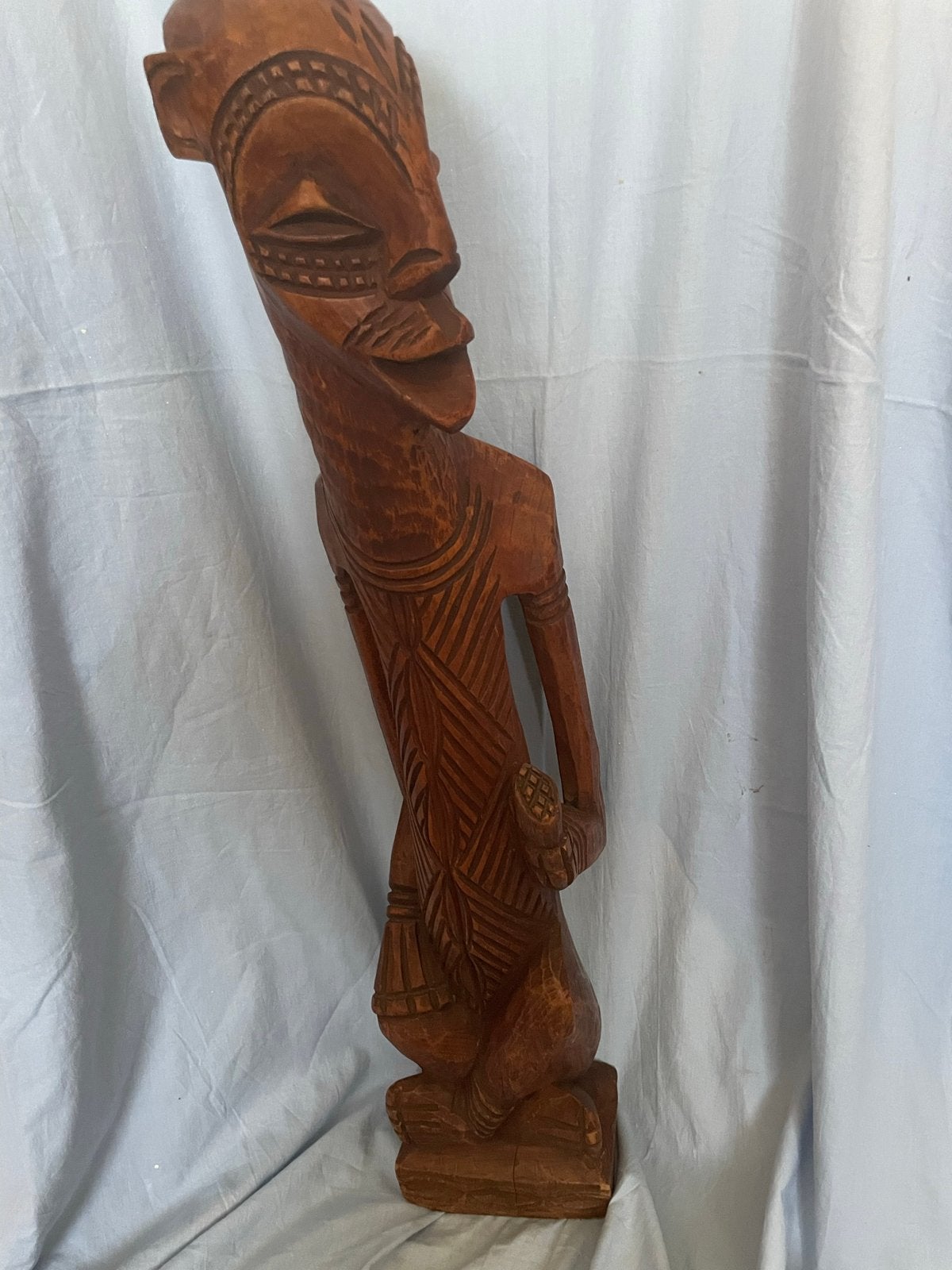 Prachtig houten sculptuur in tribale stijl, Antiek en Kunst, Kunst | Niet-Westerse kunst, Ophalen of Verzenden