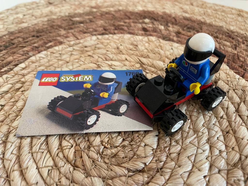 LEGO System 1768 Go-Kart met coureur en instructies, Lego, Ophalen of Verzenden, Zo goed als nieuw, Compleet