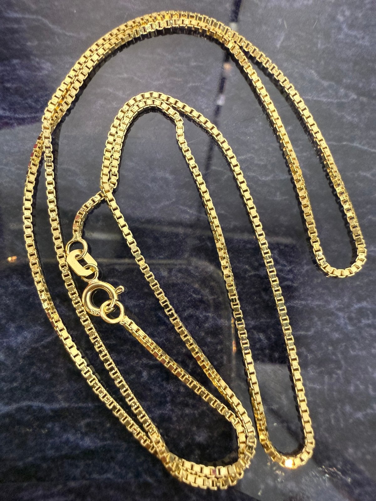 Prachtige 14 karaats gouden venetiaanse ketting 55 cm, Ophalen of Verzenden, Nieuw, Goud