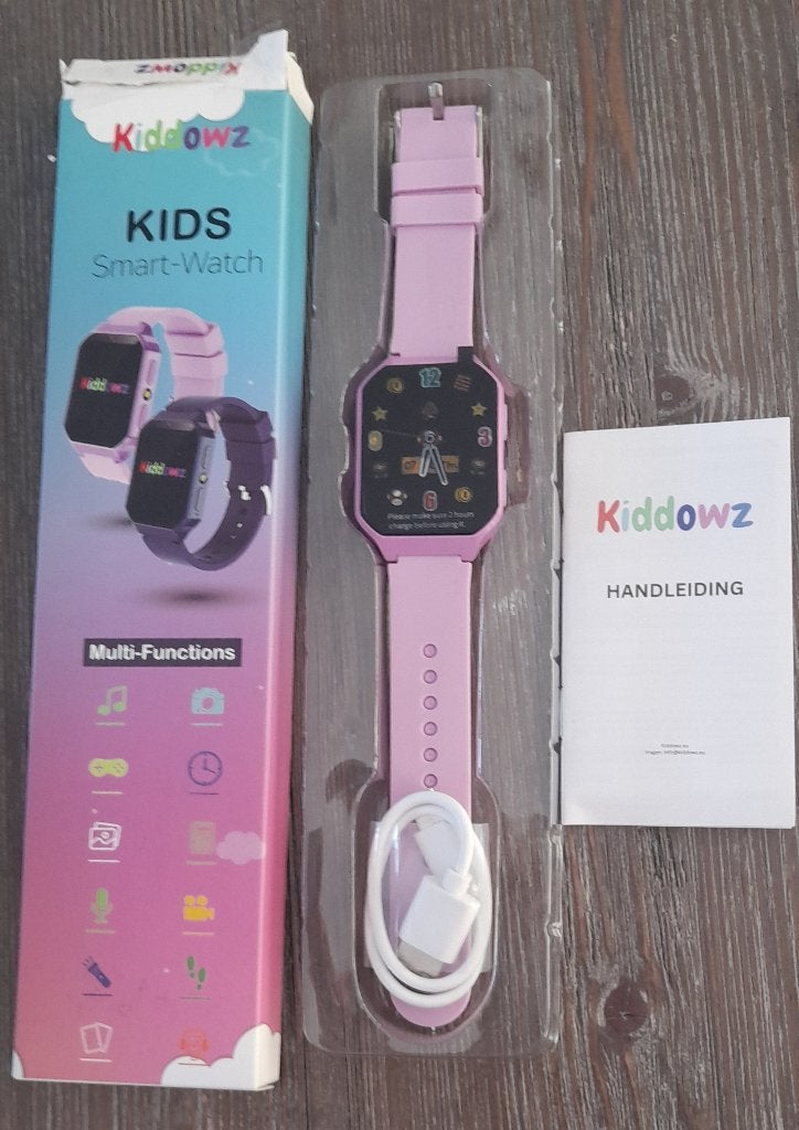 NIEUW. Lila Kiddows smartwatch V2 met camera en spelletjes., Paars, Nieuw, Ophalen of Verzenden, Stappen