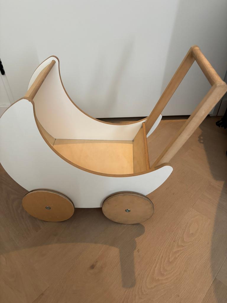 Ooh Noo poppenwagen hout / loopkar, Ophalen, Gebruikt, Duw- of Trekspeelgoed