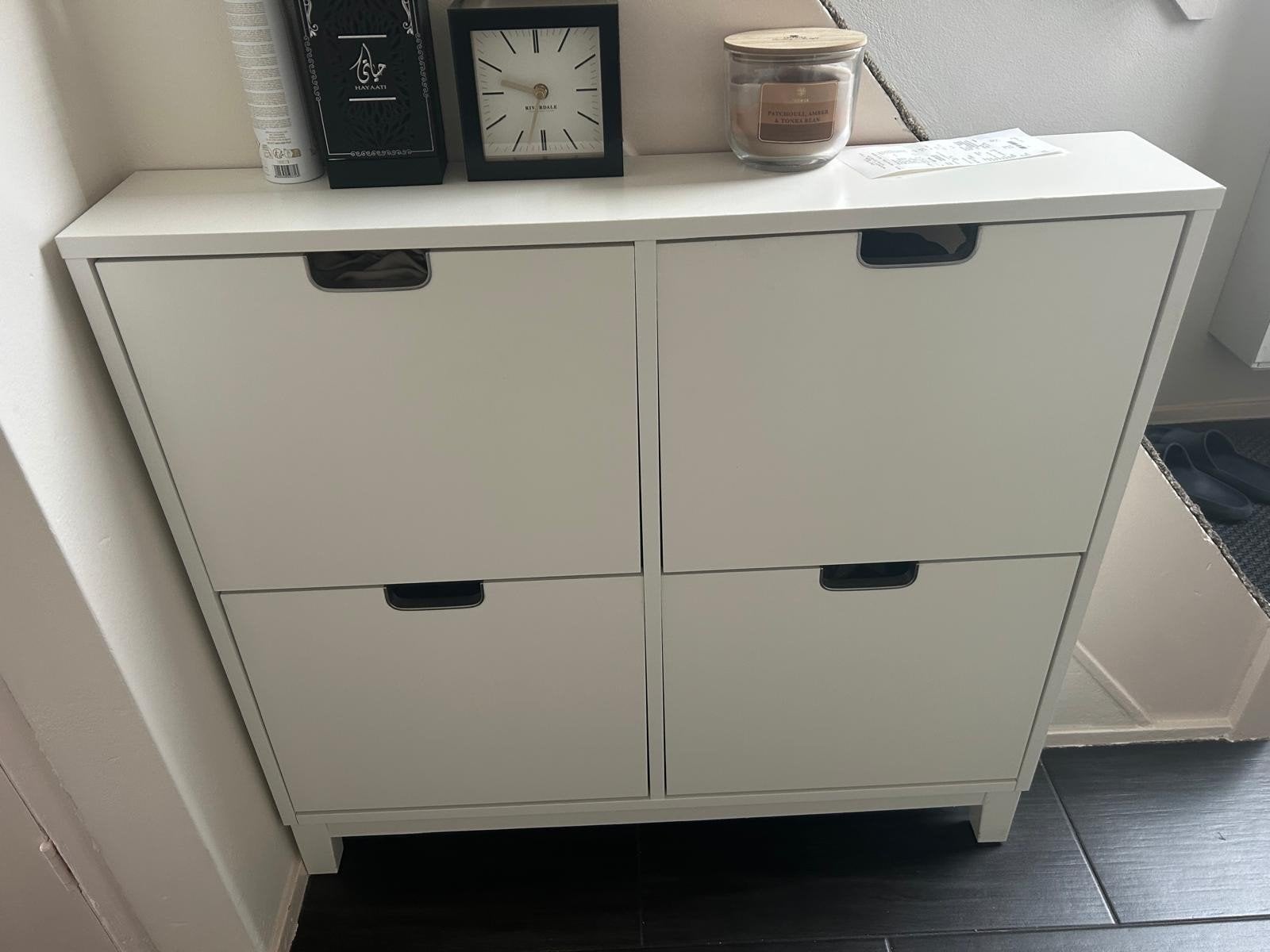 Witte schoenenkast met 4 vakken, Ophalen of Verzenden, Gebruikt, Modern, functioneel