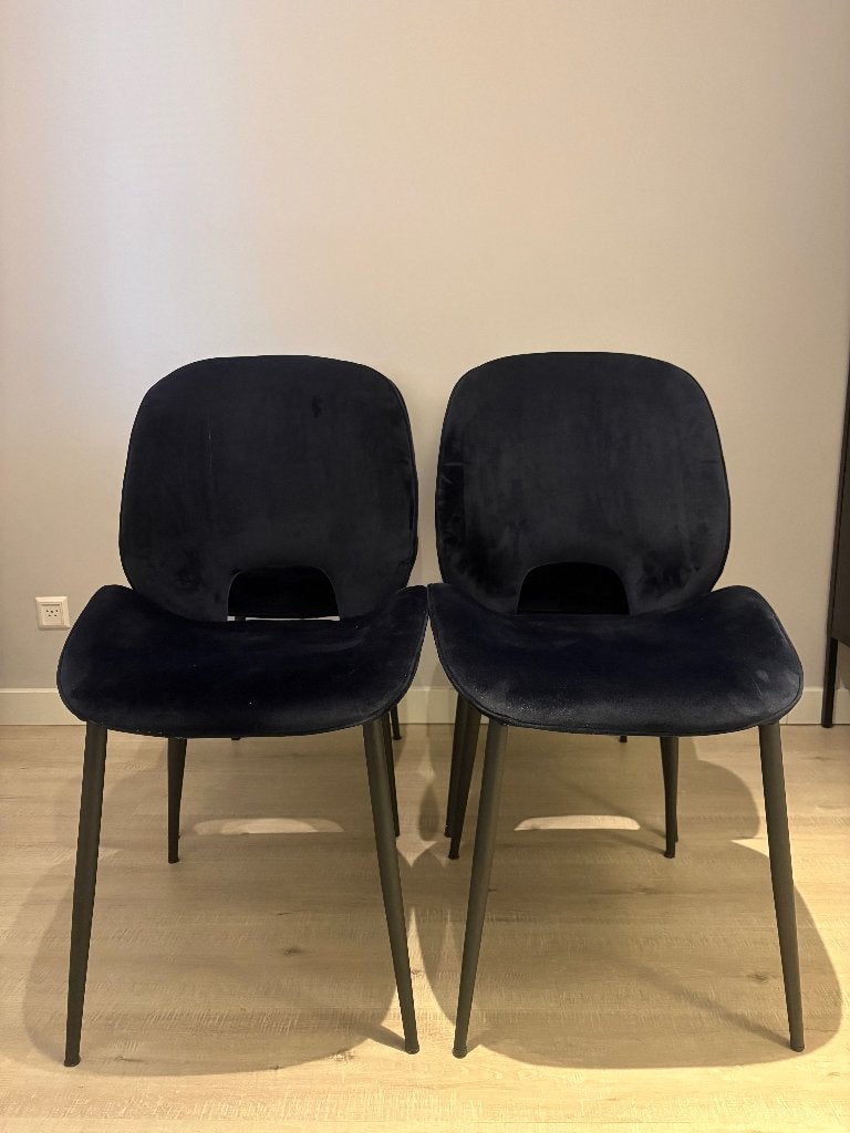 Eetkamerstoelen Rivièra Maison (Mr. Beekman), Ophalen, Overige materialen, Gebruikt, Blauw