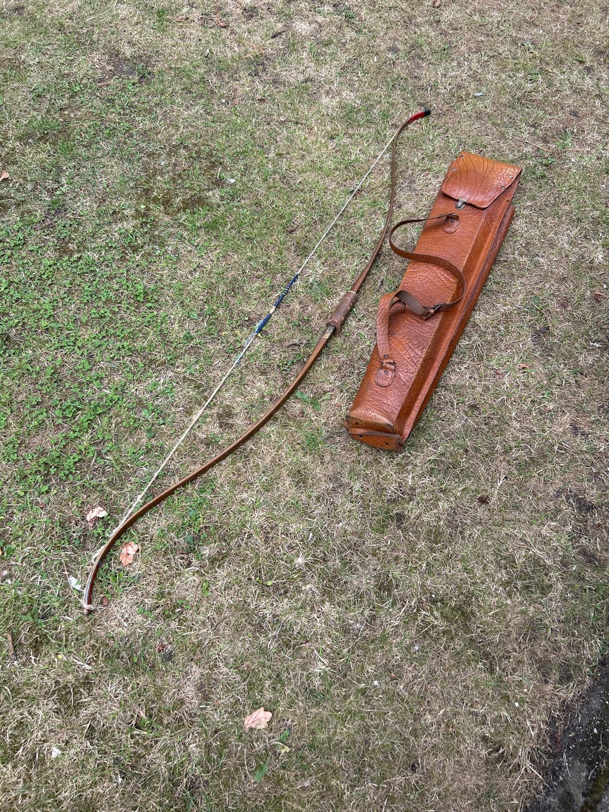 Vintage Longbow met Leren Koker - Handgemaakt, Ophalen of Verzenden, Gebruikt, Longbow