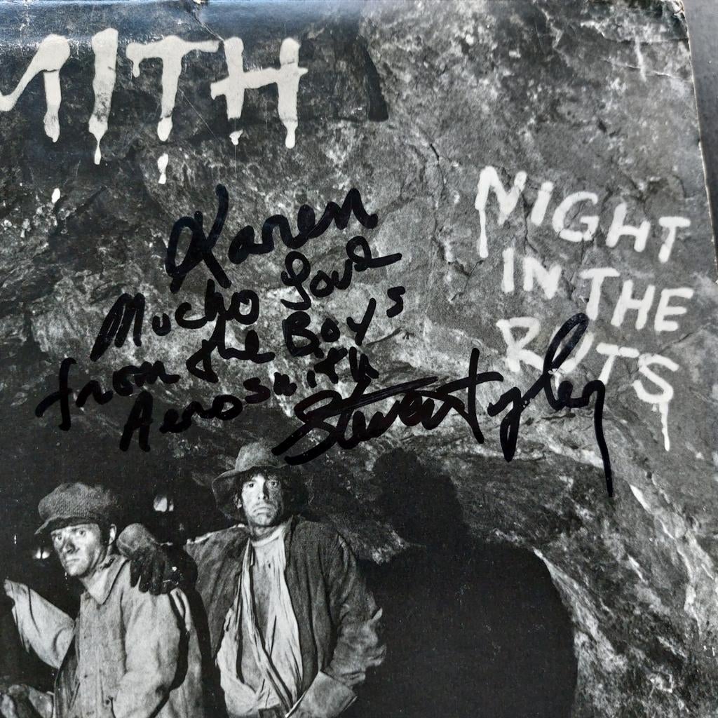 Aerosmith promo vinyl LP gesigneerd door Steven Tyler, Verzamelen, Muziek, Artiesten en Beroemdheden, Ophalen of Verzenden, Gebruikt